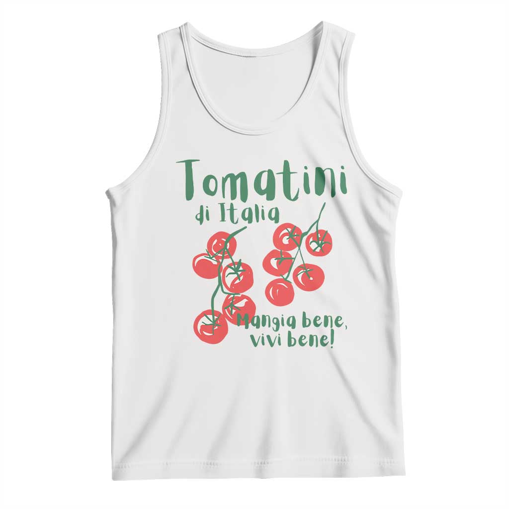 Italian Tomato Tank Top Tomatini Di Italia Vegetable Garden Lover TS11 White Print Your Wear