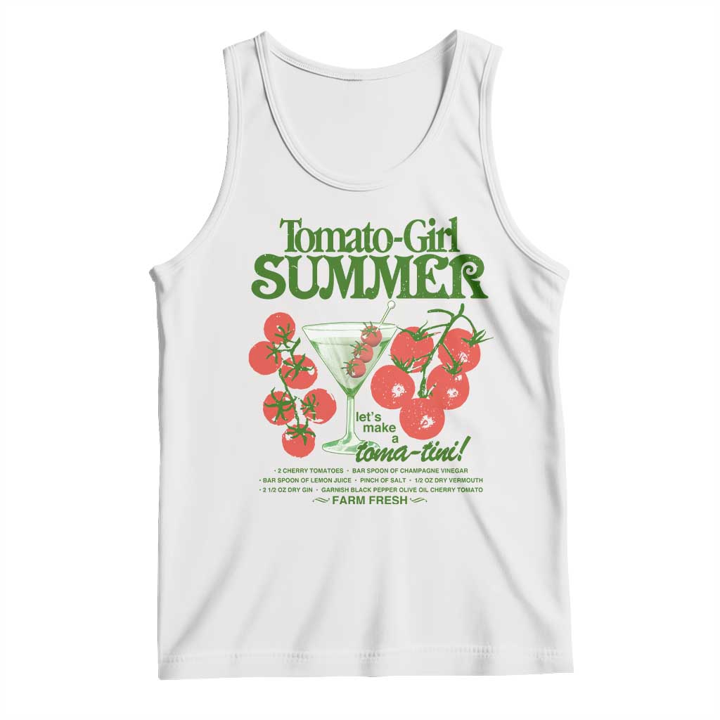 Tomato Girl Summer Tank Top Lets Make A Tomatini Italian Summer Cottagecore Aesthetic TS11 White Print Your Wear