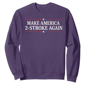 Funny 2 Stroke Motocross Lover Sweatshirt Make America 2 Stroke Again TS11 Purple Print Your Wear