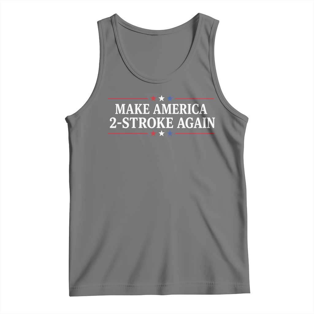 Funny 2 Stroke Motocross Lover Tank Top Make America 2 Stroke Again TS11 Black Heather Print Your Wear