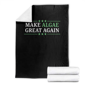 Make Algae Great Again Throw Blanket Funny Political Satire Lincoln Reflecting Pool TS11 Black Print Your Wear