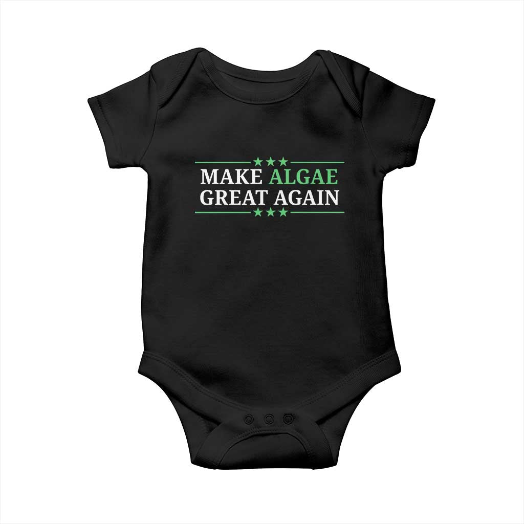 Make Algae Great Again Baby Onesie Funny Political Satire Lincoln Reflecting Pool TS11 Black Print Your Wear