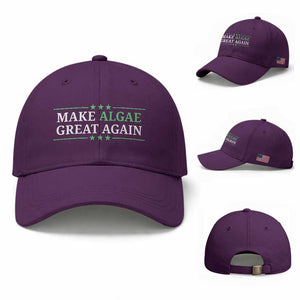 Make Algae Great Again Baseball Cap Funny Political Satire Lincoln Reflecting Pool TS11 Baseball Cap Universal Fit Purple Print Your Wear