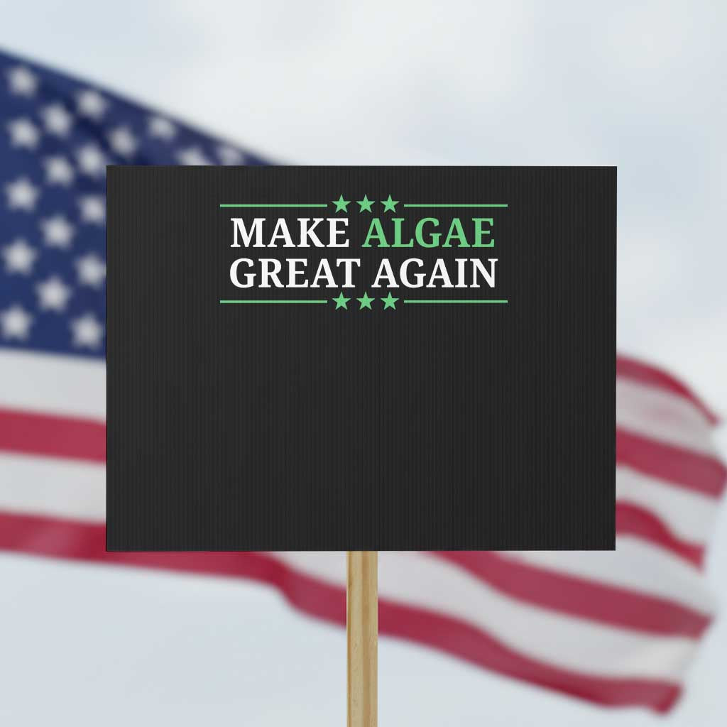 Make Algae Great Again Protest Sign Funny Political Satire Lincoln Reflecting Pool TS11 Horizontal 18