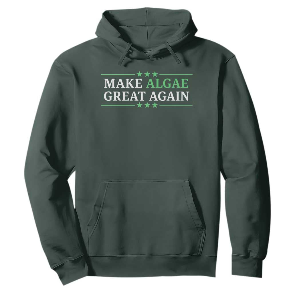 Make Algae Great Again Hoodie Funny Political Satire Lincoln Reflecting Pool TS11 Dark Forest Green Print Your Wear