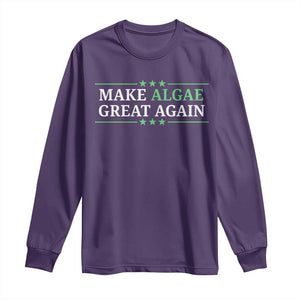 Make Algae Great Again Long Sleeve Shirt Funny Political Satire Lincoln Reflecting Pool TS11 Purple Print Your Wear