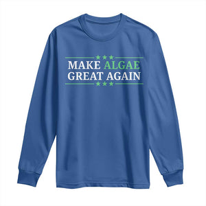 Make Algae Great Again Long Sleeve Shirt Funny Political Satire Lincoln Reflecting Pool TS11 Royal Blue Print Your Wear