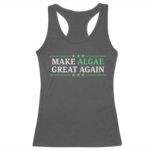 Make Algae Great Again Racerback Tank Top Funny Political Satire Lincoln Reflecting Pool TS11 Dark Heather Print Your Wear