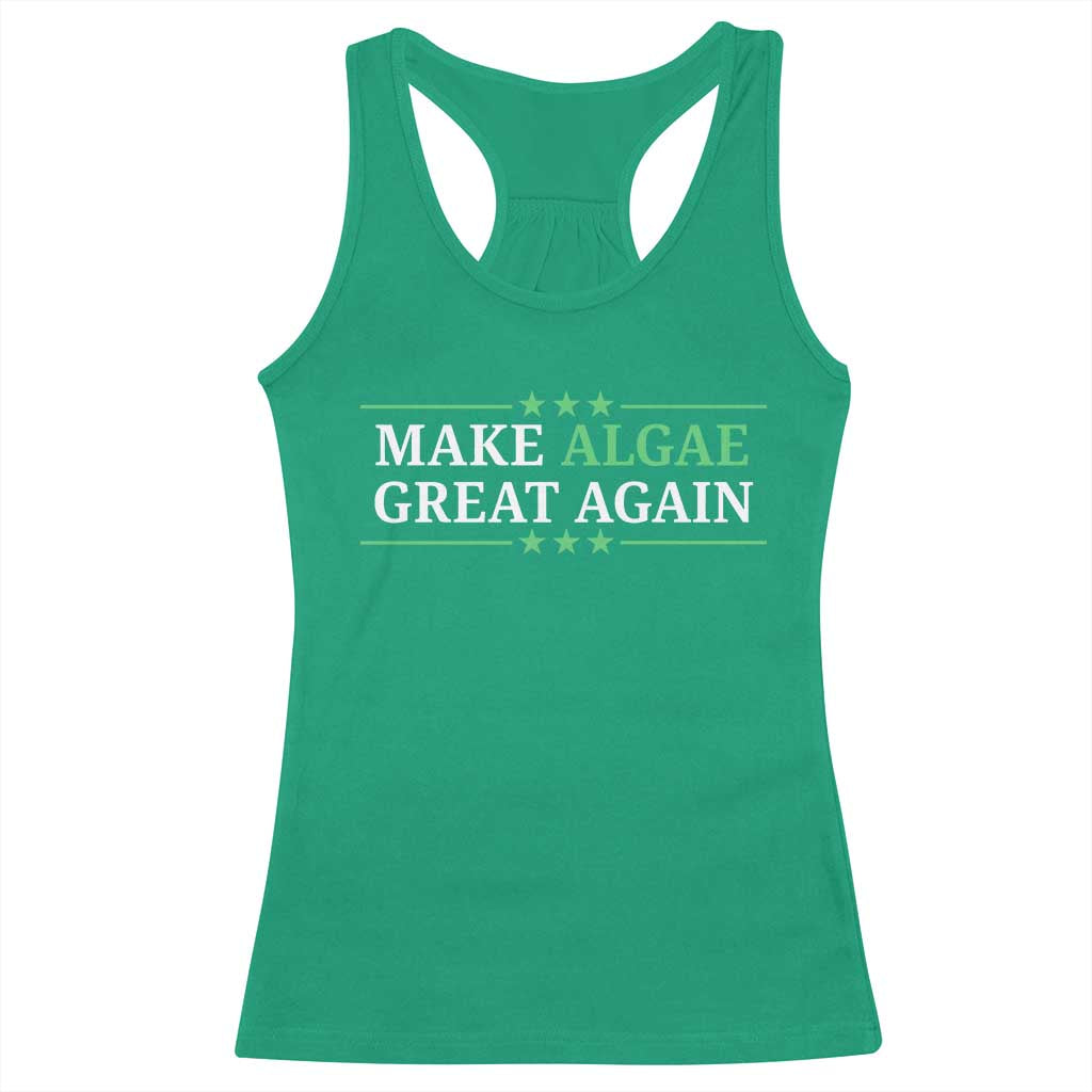 Make Algae Great Again Racerback Tank Top Funny Political Satire Lincoln Reflecting Pool TS11 Irish Green Print Your Wear