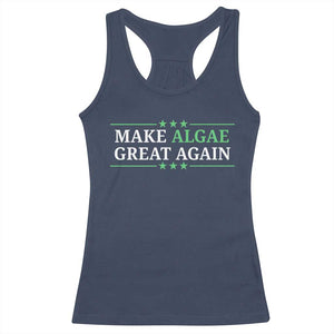 Make Algae Great Again Racerback Tank Top Funny Political Satire Lincoln Reflecting Pool TS11 Navy Print Your Wear