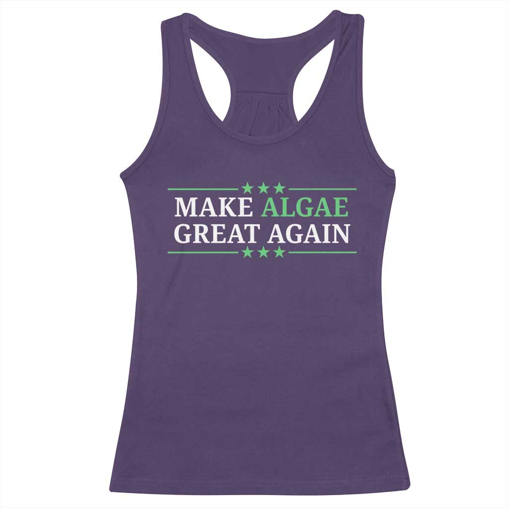 Make Algae Great Again Racerback Tank Top Funny Political Satire Lincoln Reflecting Pool TS11 Purple Print Your Wear
