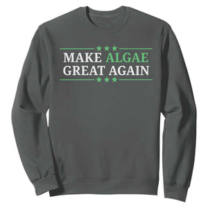 Make Algae Great Again Sweatshirt Funny Political Satire Lincoln Reflecting Pool TS11 Dark Heather Print Your Wear