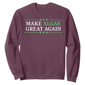 Make Algae Great Again Sweatshirt Funny Political Satire Lincoln Reflecting Pool TS11 Maroon Print Your Wear