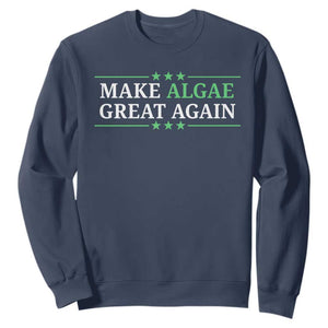 Make Algae Great Again Sweatshirt Funny Political Satire Lincoln Reflecting Pool TS11 Navy Print Your Wear
