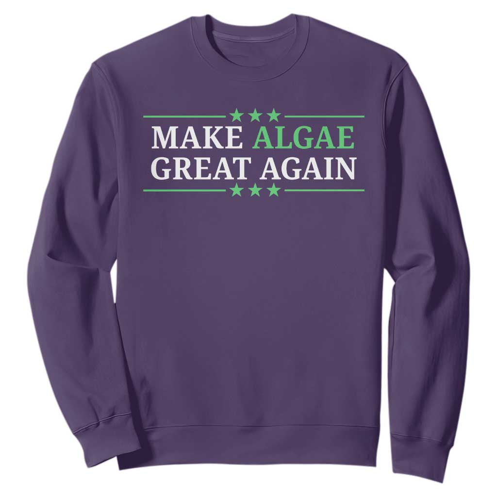 Make Algae Great Again Sweatshirt Funny Political Satire Lincoln Reflecting Pool TS11 Purple Print Your Wear