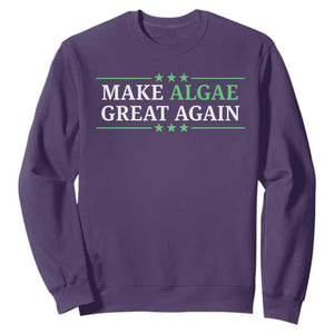 Make Algae Great Again Sweatshirt Funny Political Satire Lincoln Reflecting Pool TS11 Purple Print Your Wear