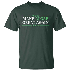 Make Algae Great Again T Shirt Funny Political Satire Lincoln Reflecting Pool TS11 Dark Forest Green Print Your Wear