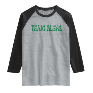 Team Algae Raglan Shirt Political Satire Lincoln Reflecting Pool Midterm TS11 Heather Gray Black Print Your Wear