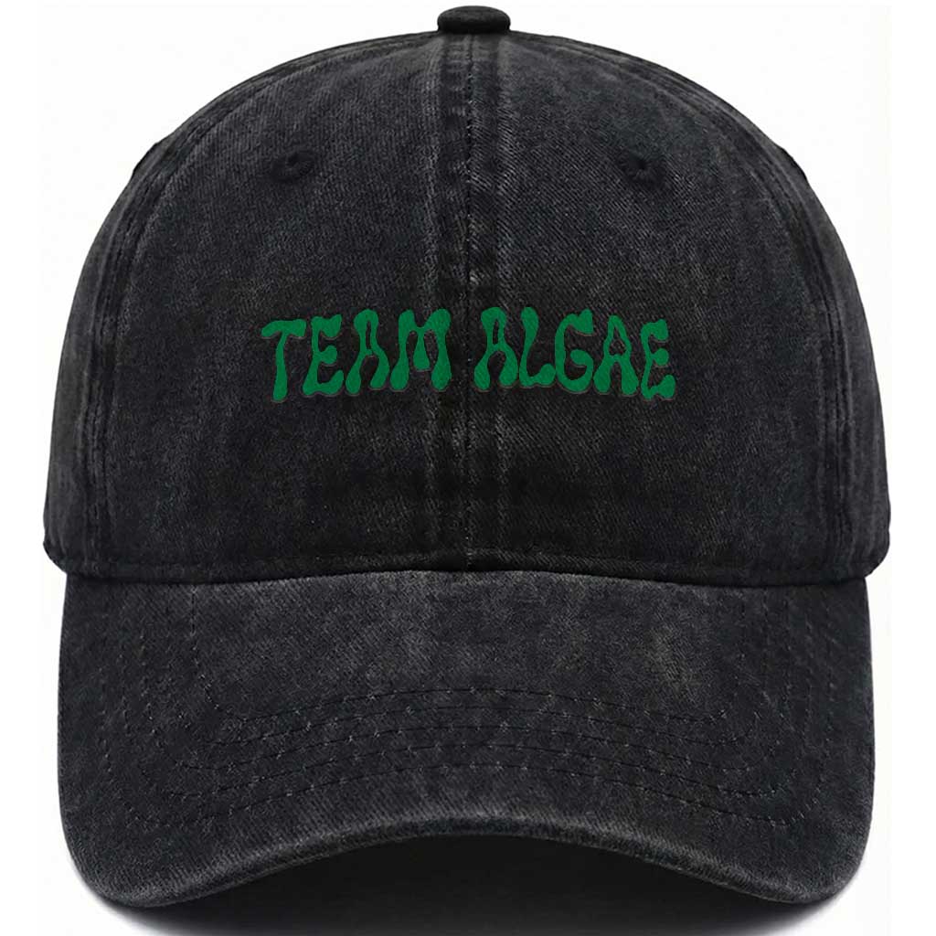 Team Algae Washed Cotton Baseball Cap Political Satire Lincoln Reflecting Pool Midterm TS11 Print Your Wear