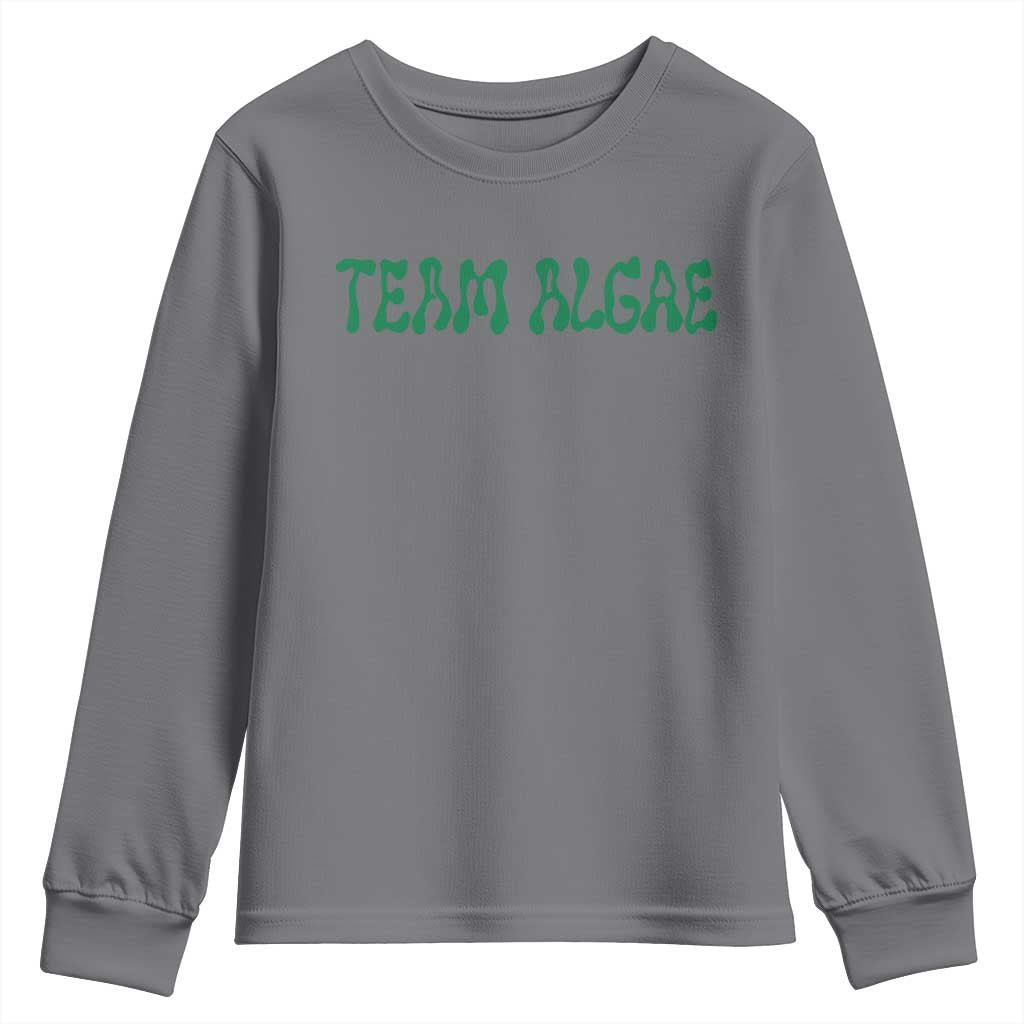 Team Algae Youth Sweatshirt Political Satire Lincoln Reflecting Pool Midterm TS11 Charcoal Print Your Wear