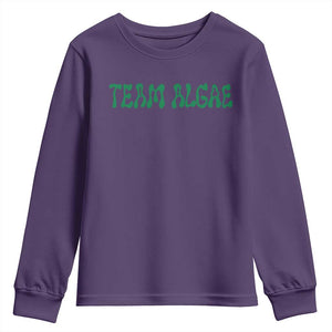 Team Algae Youth Sweatshirt Political Satire Lincoln Reflecting Pool Midterm TS11 Purple Print Your Wear