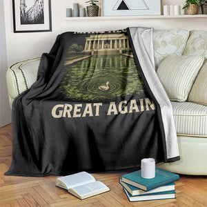 Make Algae Great Again Throw Blanket Funny Lincoln Memorial Reflecting Pool TS11 Print Your Wear