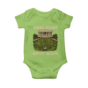 Make Algae Great Again Baby Onesie Funny Lincoln Memorial Reflecting Pool TS11 Lime Print Your Wear