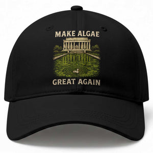 Make Algae Great Again Baseball Cap Funny Lincoln Memorial Reflecting Pool TS11 Print Your Wear