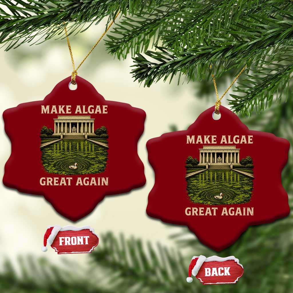 Make Algae Great Again Ceramic Ornament Funny Lincoln Memorial Reflecting Pool TS11 Print Your Wear