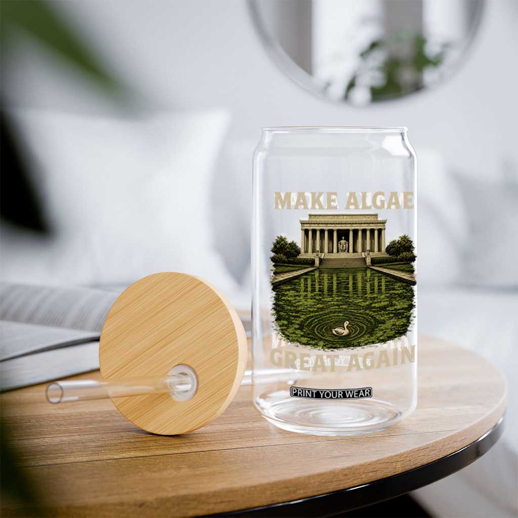Make Algae Great Again Glass Can Funny Lincoln Memorial Reflecting Pool TS11 Print Your Wear