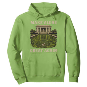 Make Algae Great Again Hoodie Funny Lincoln Memorial Reflecting Pool TS11 Lime Print Your Wear