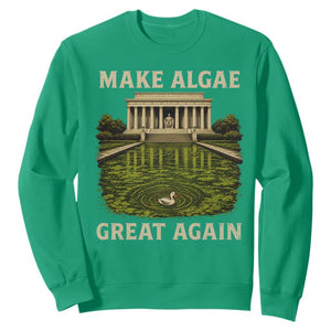 Make Algae Great Again Sweatshirt Funny Lincoln Memorial Reflecting Pool TS11 Irish Green Print Your Wear