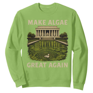 Make Algae Great Again Sweatshirt Funny Lincoln Memorial Reflecting Pool TS11 Lime Print Your Wear