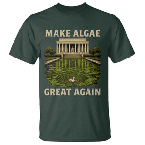 Make Algae Great Again T Shirt Funny Lincoln Memorial Reflecting Pool TS11 Dark Forest Green Print Your Wear