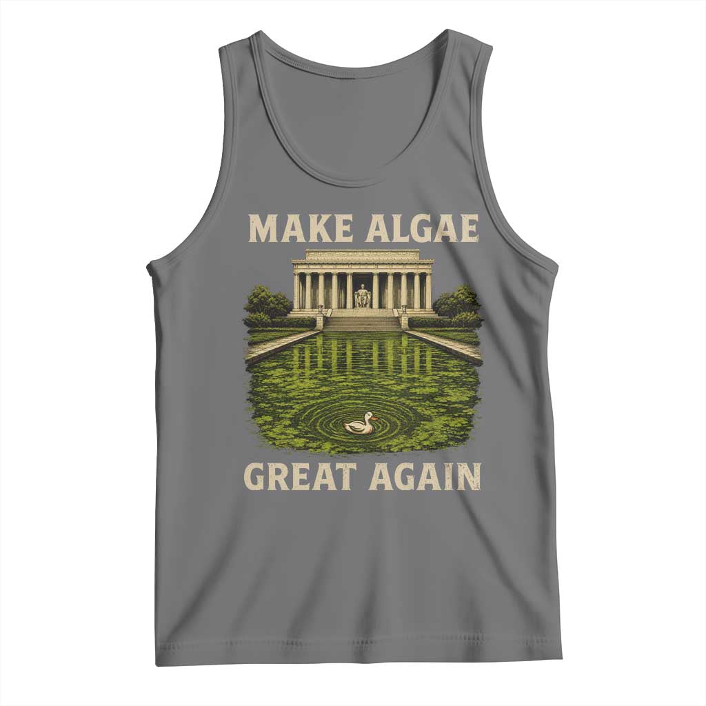 Make Algae Great Again Tank Top Funny Lincoln Memorial Reflecting Pool TS11 Black Heather Print Your Wear