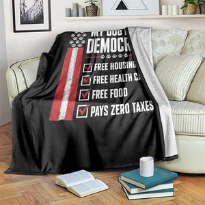 My Dog Is A Democrat Throw Blanket Funny Political Dog Owner TS11 Print Your Wear