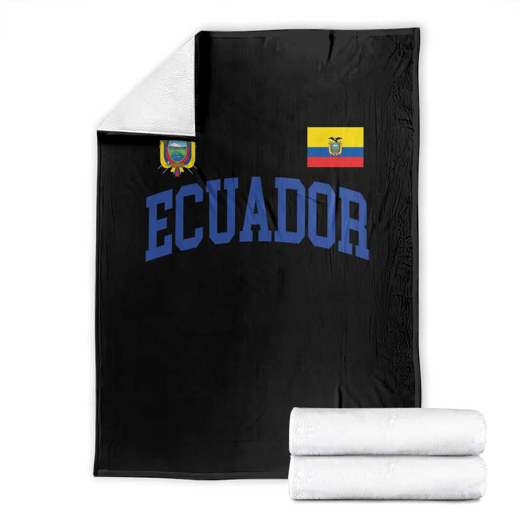 Ecuador Vintage Throwback Soccer Jersey Style Throw Blanket Ecuadorian Hispanic Heritage TS11 Black Print Your Wear
