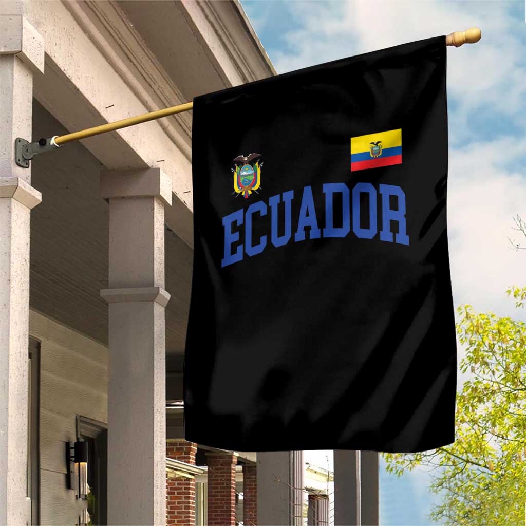 Ecuador Vintage Throwback Soccer Jersey Style Garden Flag Ecuadorian Hispanic Heritage TS11 Print Your Wear