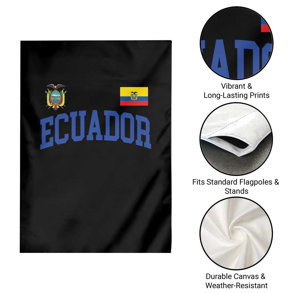 Ecuador Vintage Throwback Soccer Jersey Style Garden Flag Ecuadorian Hispanic Heritage TS11 Print Your Wear