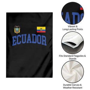 Ecuador Vintage Throwback Soccer Jersey Style Garden Flag Ecuadorian Hispanic Heritage TS11 Print Your Wear