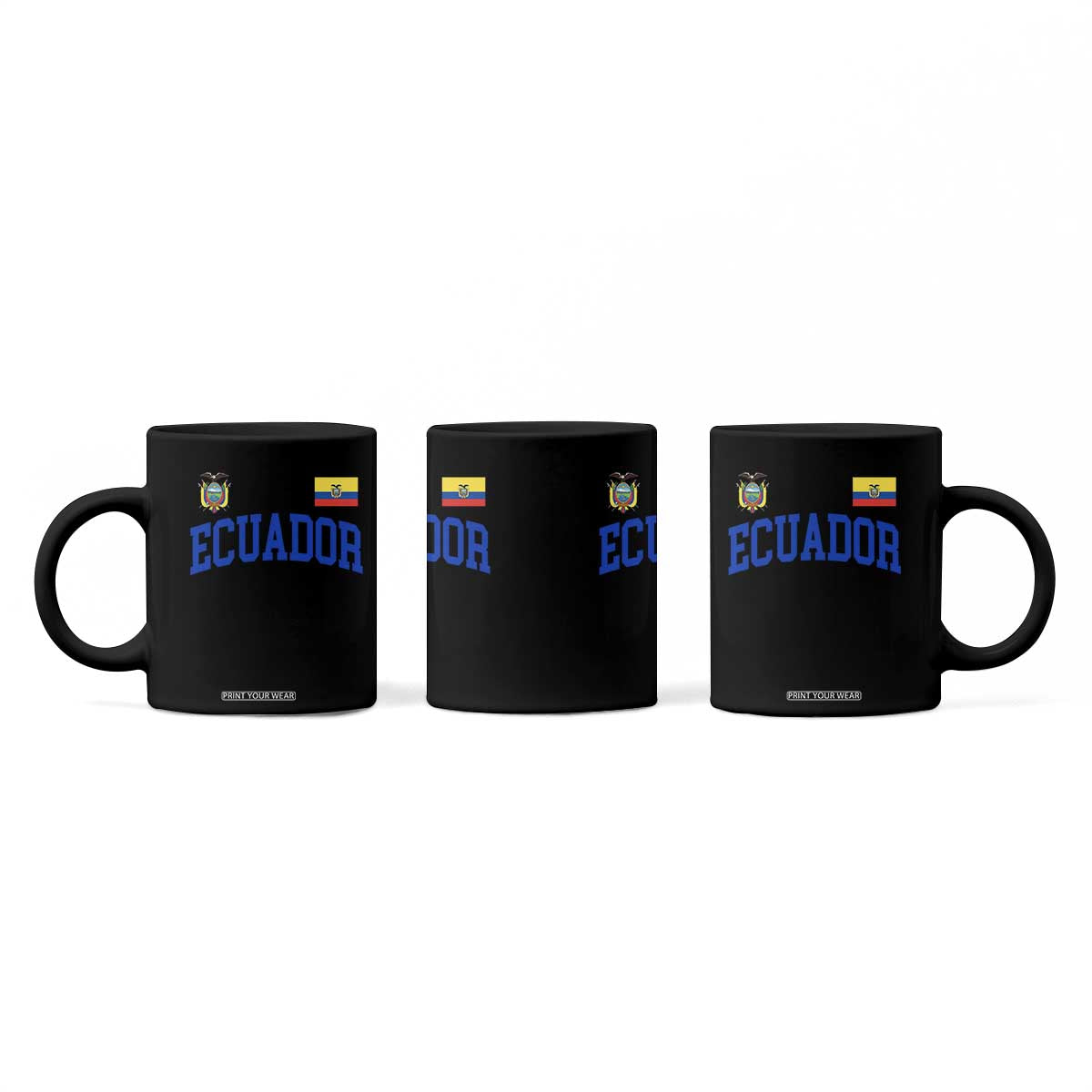 Ecuador Vintage Throwback Soccer Jersey Style Coffee Mug Ecuadorian Hispanic Heritage TS11 Print Your Wear