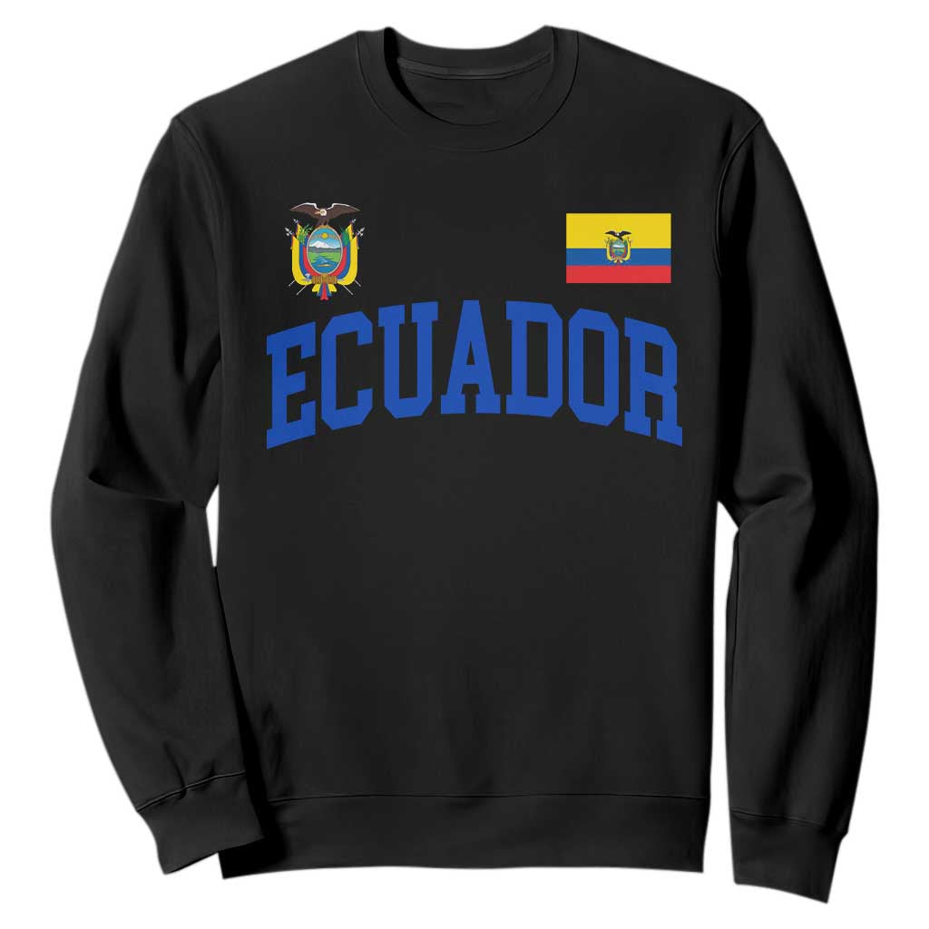 Ecuador Vintage Throwback Soccer Jersey Style Sweatshirt Ecuadorian Hispanic Heritage TS11 Black Print Your Wear