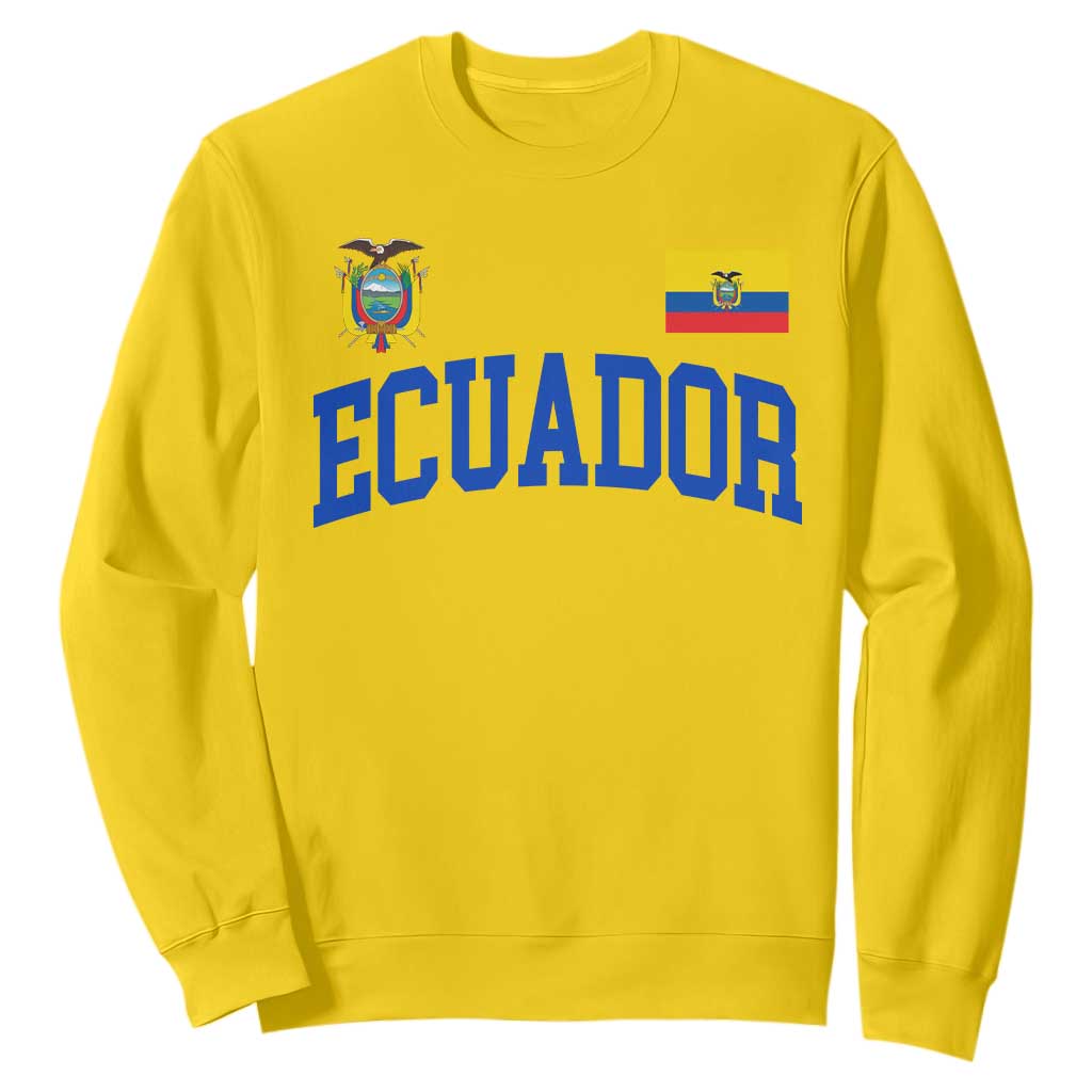 Ecuador Vintage Throwback Soccer Jersey Style Sweatshirt Ecuadorian Hispanic Heritage TS11 Daisy Print Your Wear