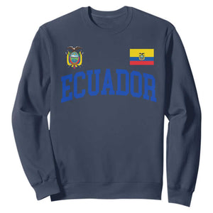 Ecuador Vintage Throwback Soccer Jersey Style Sweatshirt Ecuadorian Hispanic Heritage TS11 Navy Print Your Wear