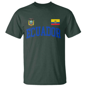 Ecuador Vintage Throwback Soccer Jersey Style T Shirt Ecuadorian Hispanic Heritage TS11 Dark Forest Green Print Your Wear