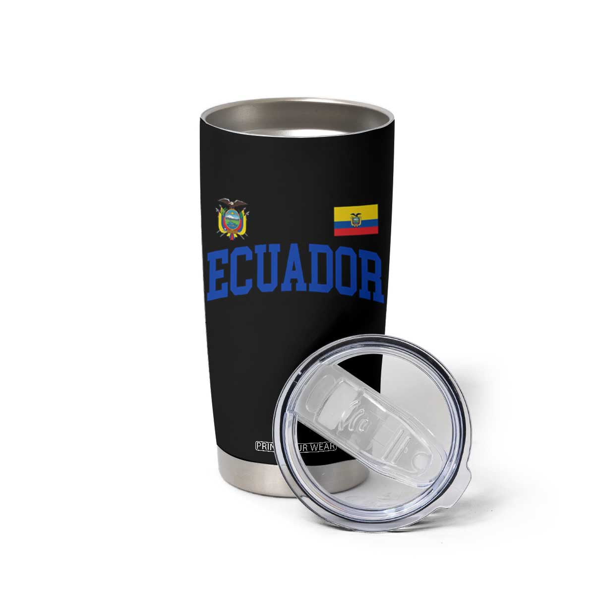 Ecuador Vintage Throwback Soccer Jersey Style Tumbler Cup Ecuadorian Hispanic Heritage TS11 Print Your Wear