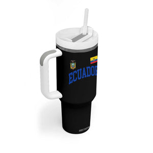 Ecuador Vintage Throwback Soccer Jersey Style Tumbler With Handle Ecuadorian Hispanic Heritage TS11 Print Your Wear