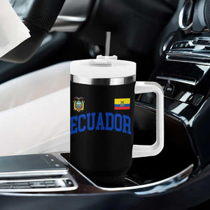 Ecuador Vintage Throwback Soccer Jersey Style Tumbler With Handle Ecuadorian Hispanic Heritage TS11 Print Your Wear