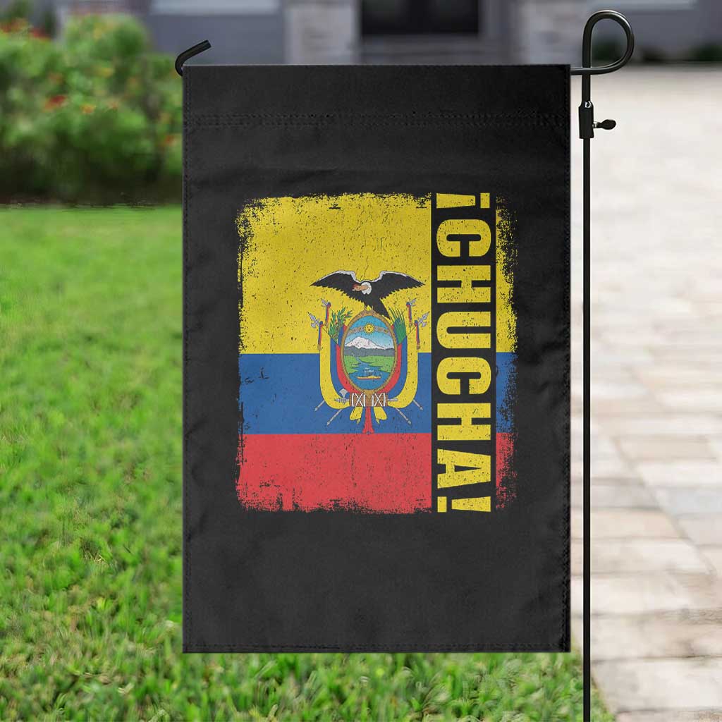 Chucha Funny Ecuadorian Slang Vintage Ecuador Flag Garden Flag TS11 Print Your Wear