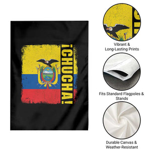 Chucha Funny Ecuadorian Slang Vintage Ecuador Flag Garden Flag TS11 Print Your Wear